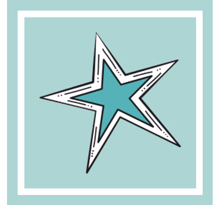 Beer mats star graphic accent - TenStickers