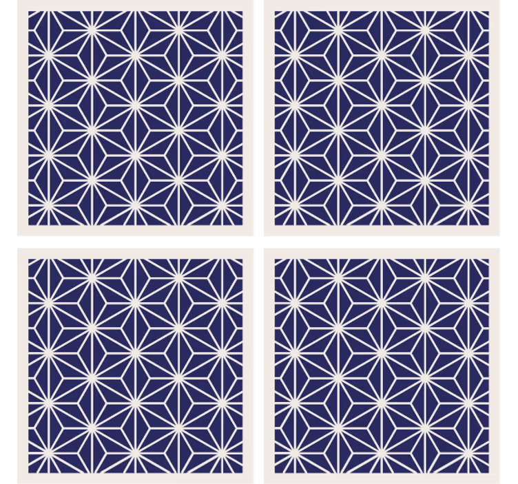 Geometric textured finish coasters - TenStickers