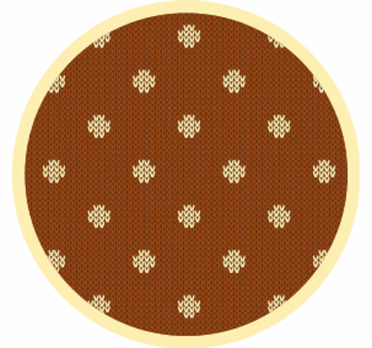 Coasters with textured brown polka dots - TenStickers