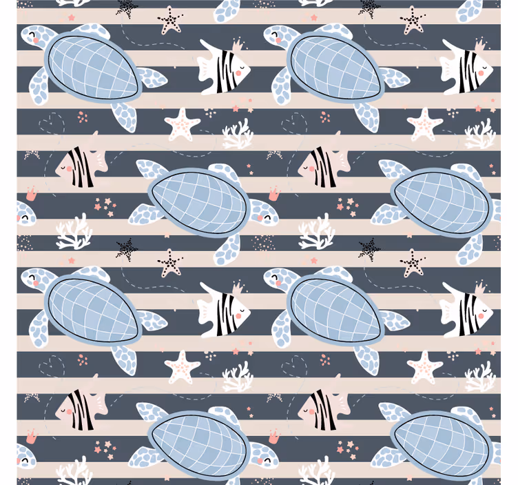 Vintage coasters turtle pattern design - TenStickers