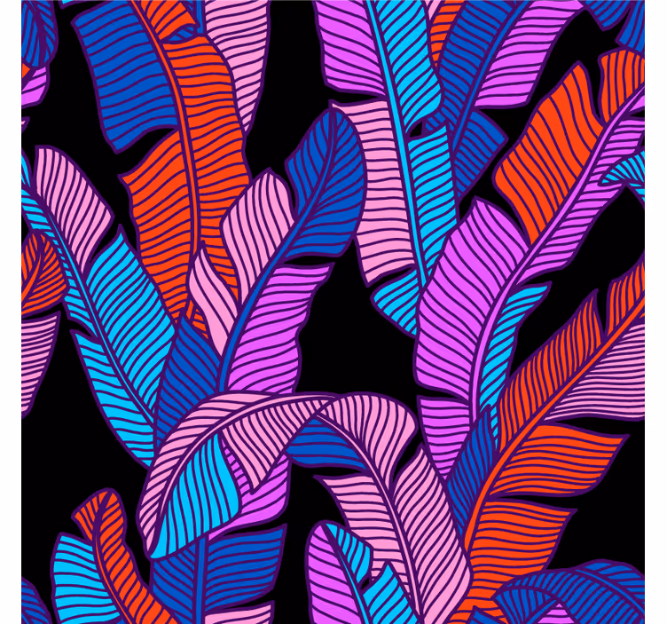Vibrant leaf patterns coasters - TenStickers