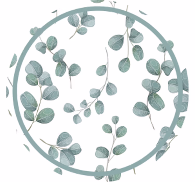 Elegant green watercolor leaves vintage coaster - TenStickers