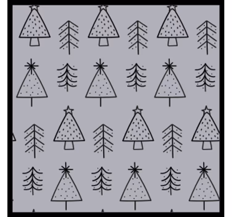 Christmas coaster with artistic tree designs - TenStickers