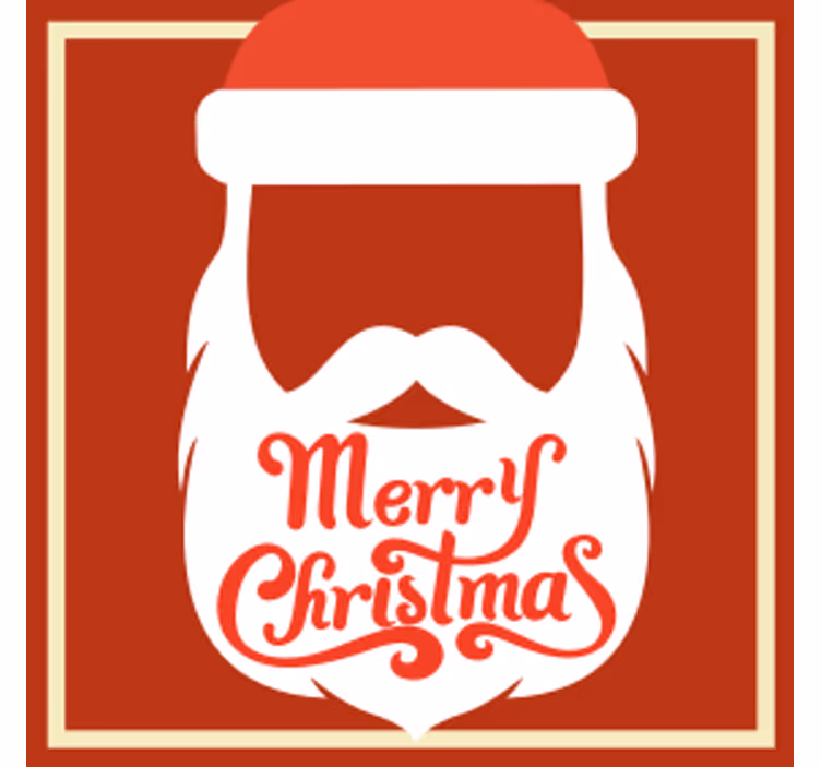 Christmas coaster with santa claus design - TenStickers