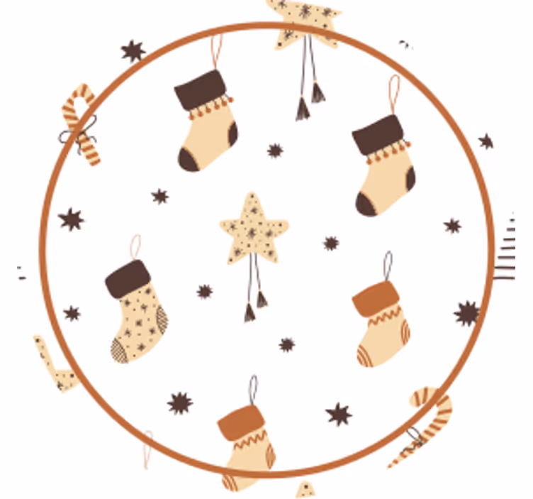 Christmas coaster for festive holiday stockings - TenStickers