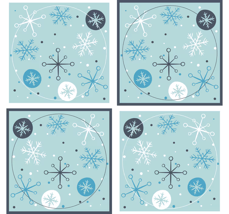 Christmas coaster snowflake patterns set - TenStickers