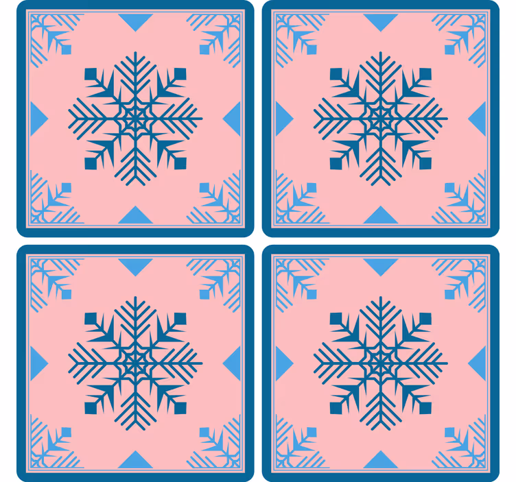 Christmas coaster snowflake design silicone mat - TenStickers