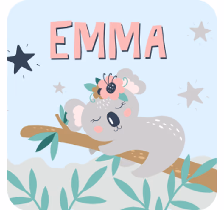 Personalisable coasters with adorable koala design - TenStickers