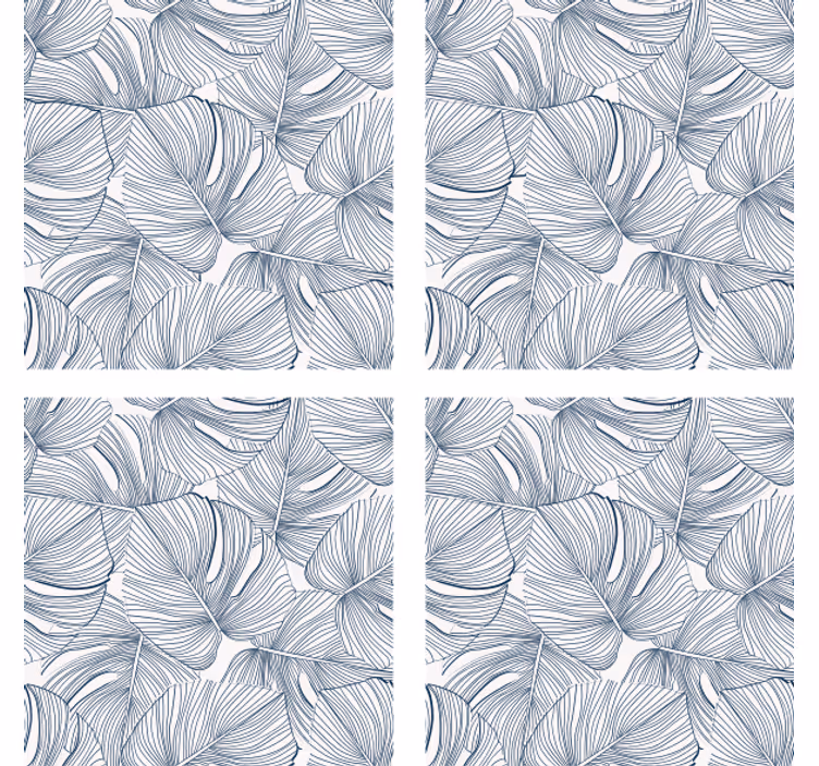 Coasters with leaf pattern design - TenStickers