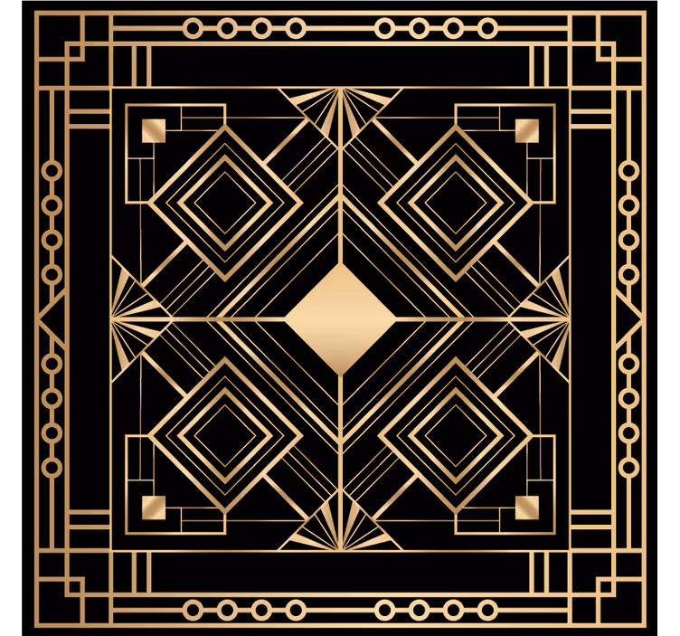 Geometric pattern with gold accents coasters - TenStickers