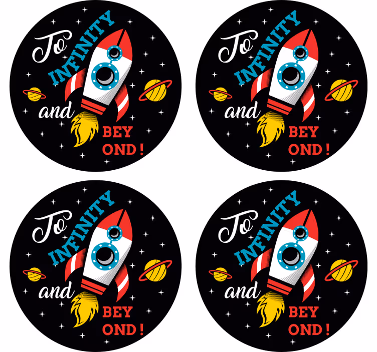 To Infinity And Beyond modern coaster - TenStickers