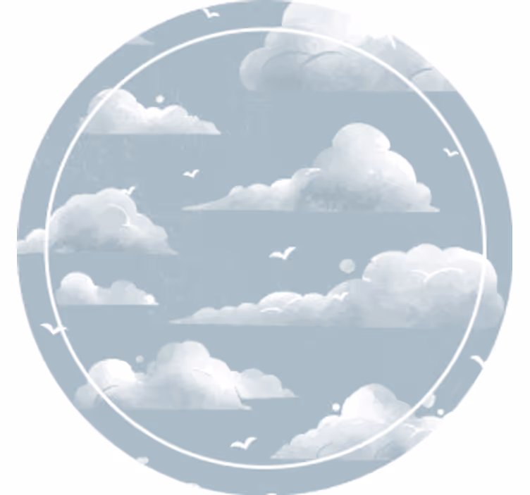 Cloudy sky pattern coasters - TenStickers