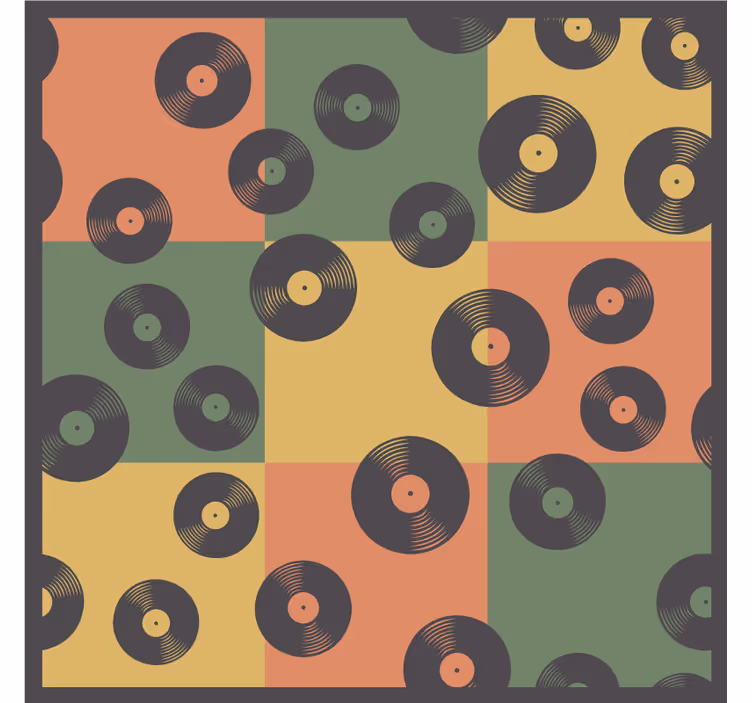 Geek coasters vinyl record design - TenStickers