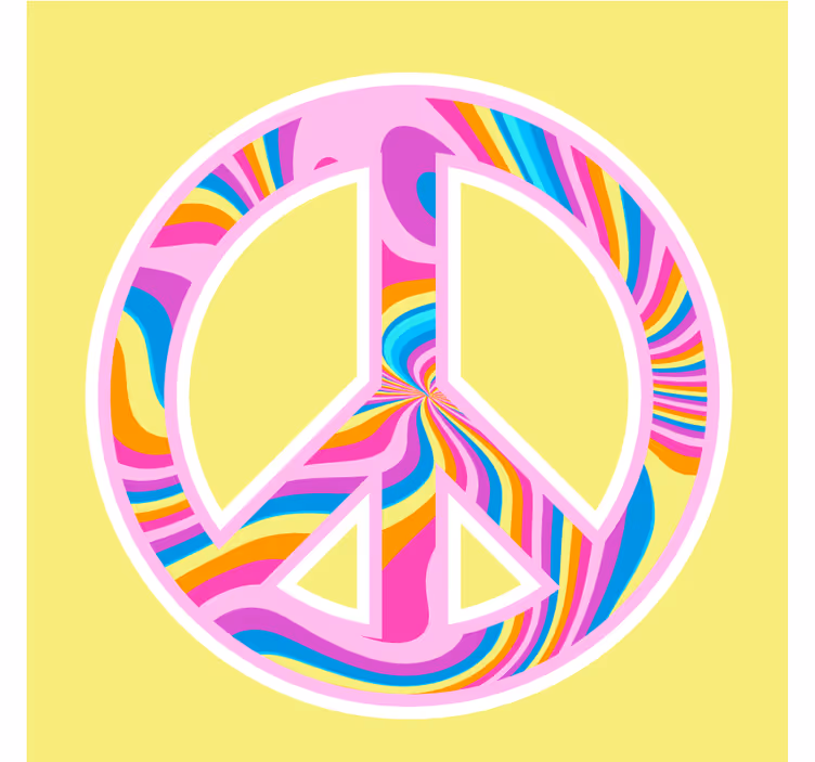 Geek coasters vibrant peace emblem - TenStickers