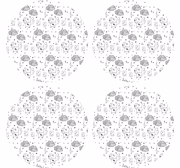Personalisable coasters with charming farmhouse design - TenStickers