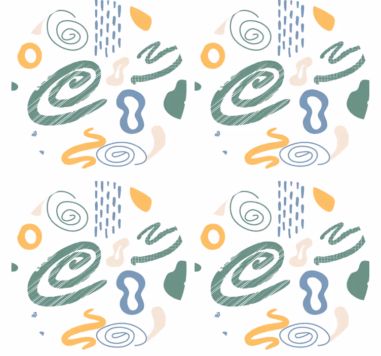 Coasters with abstract swirl patterns - TenStickers