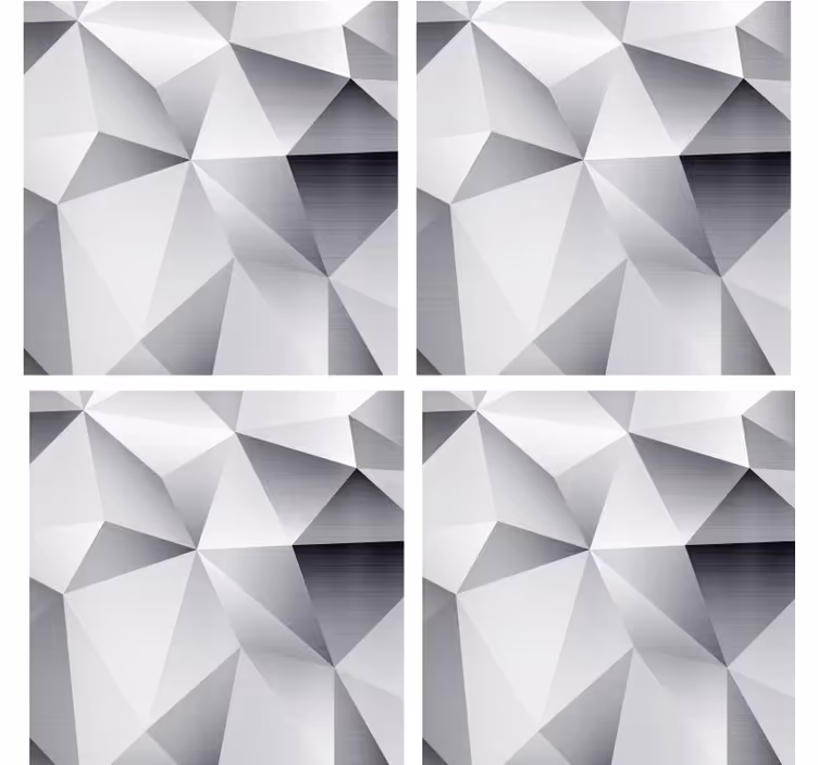 Geometric metallic pattern coasters - TenStickers