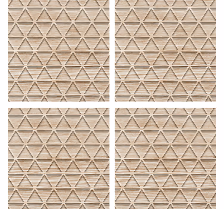 Textured geometric pattern coasters - TenStickers