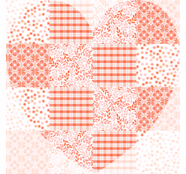 Christmas coaster with heart pattern design - TenStickers