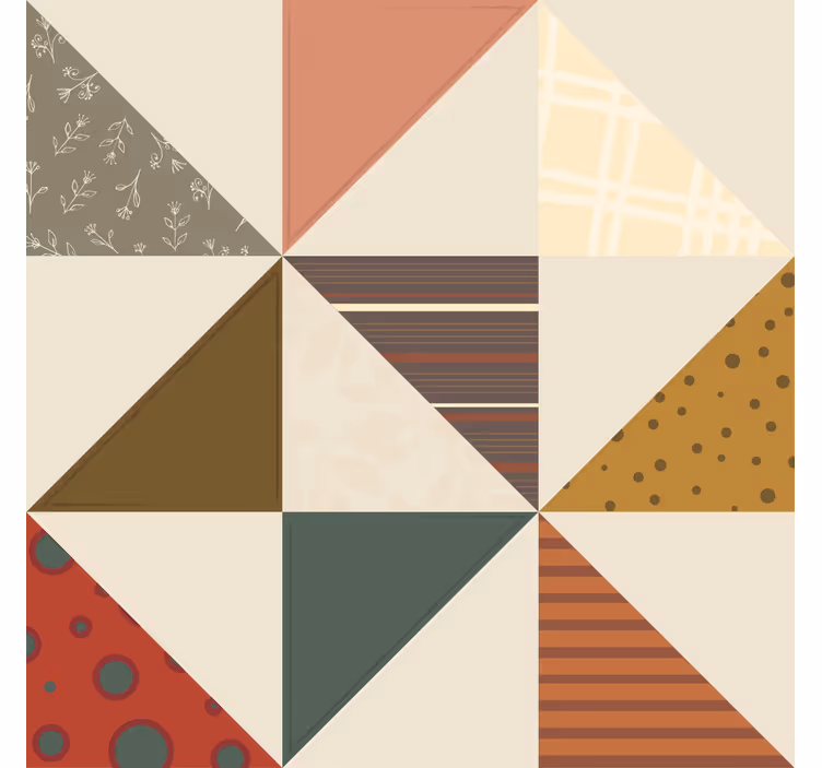 Geometric color segments coasters - TenStickers