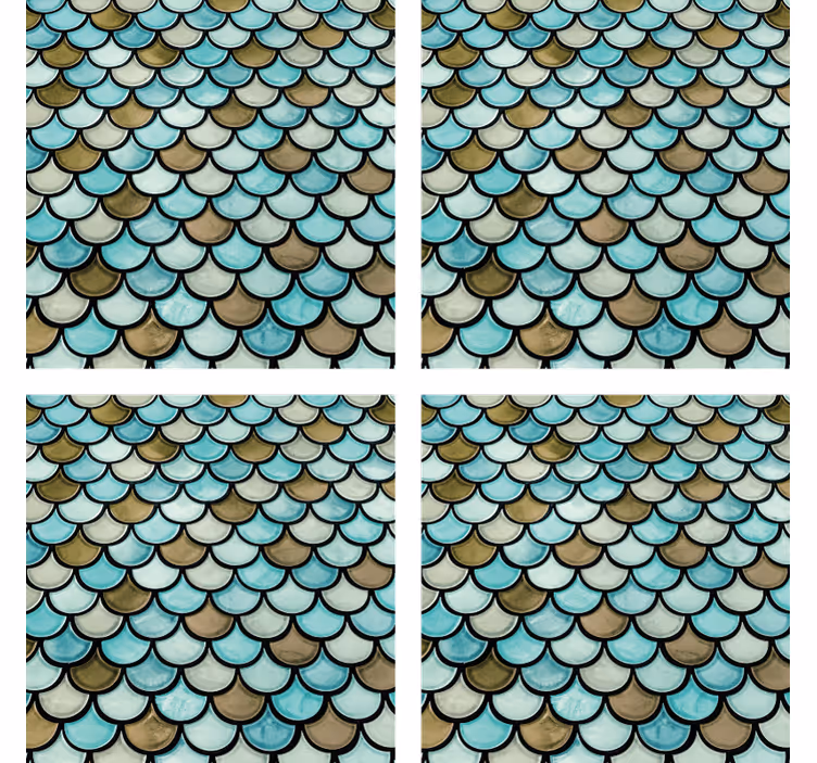 Coasters with scalloped layered design - TenStickers