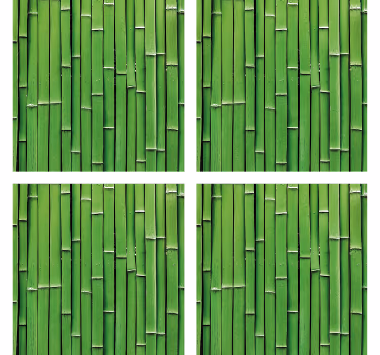 Bamboo texture pattern coasters - TenStickers