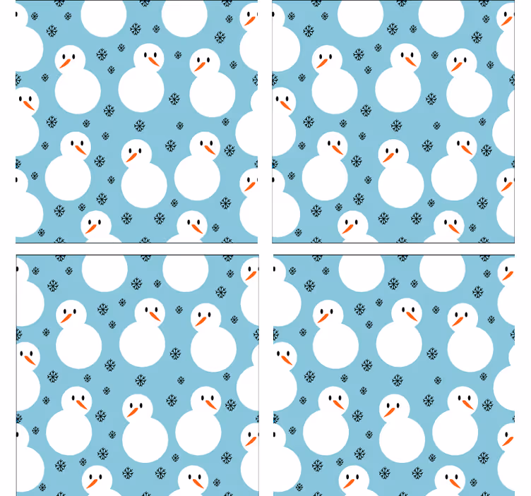 Christmas coaster with snowman pattern background - TenStickers