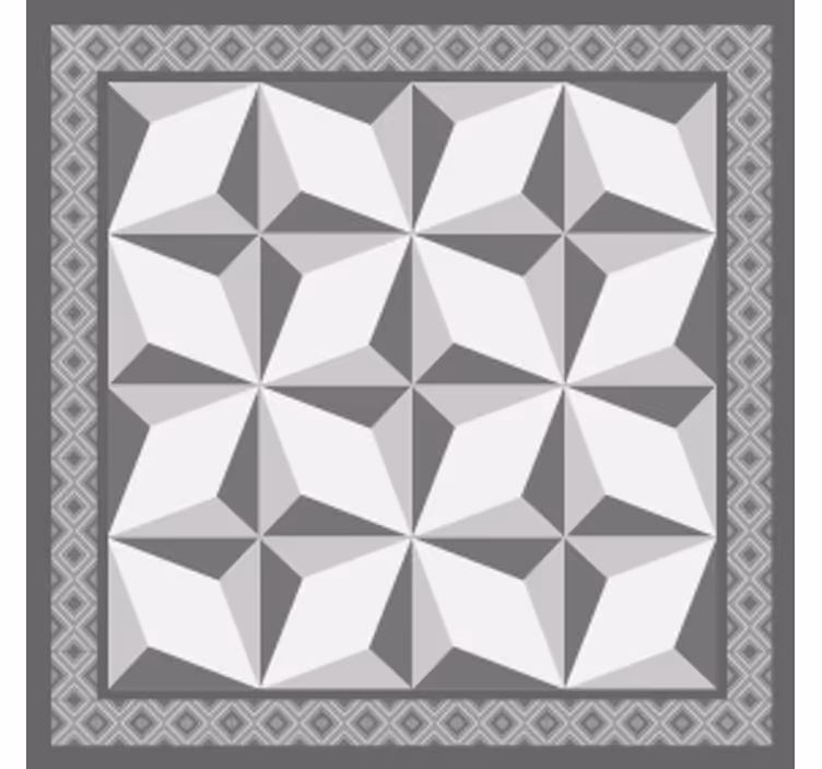 Coasters with geometric layered patterns - TenStickers