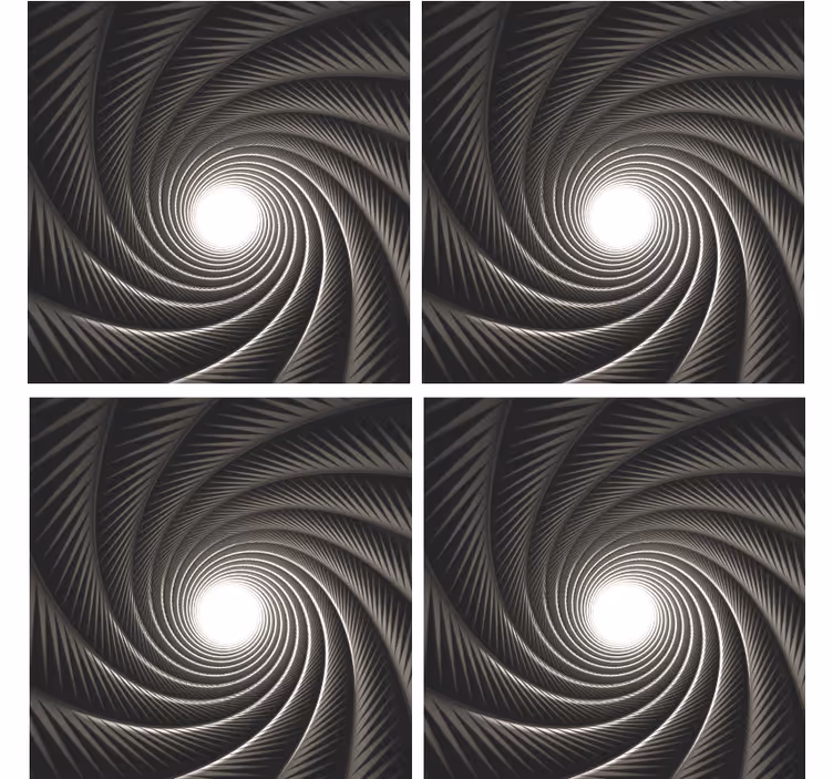 Coasters with dynamic swirling design - TenStickers