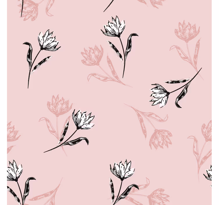 Coasters floral design in soft colors - TenStickers