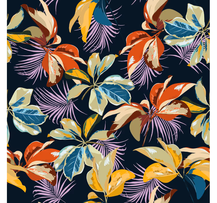 Coasters with vibrant leaf design - TenStickers