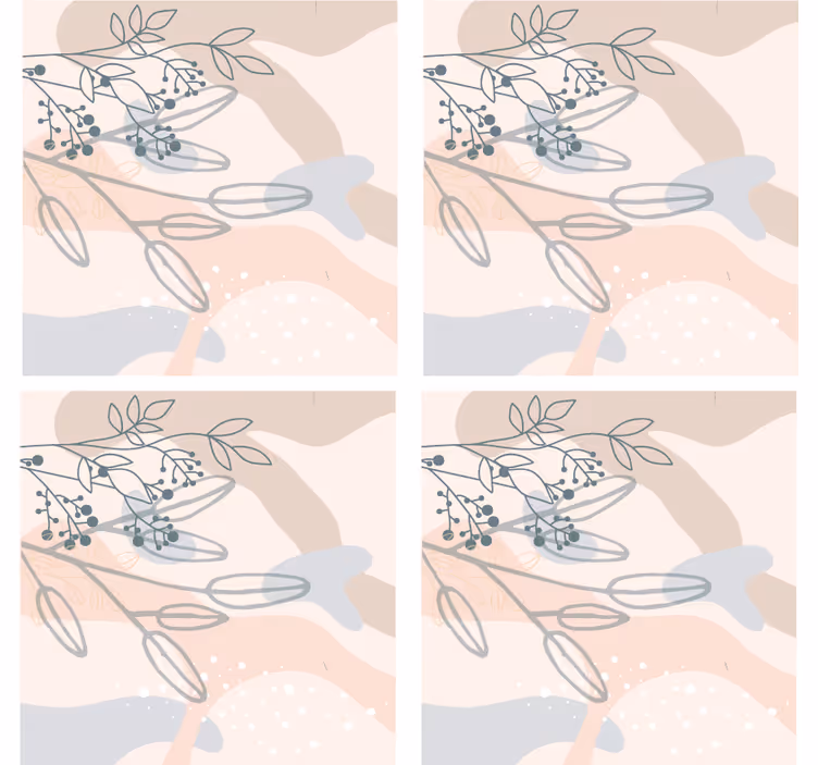 Floral abstract patterns coasters - TenStickers