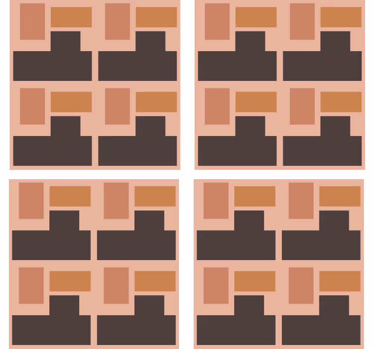 Coasters geometric block arrangement - TenStickers