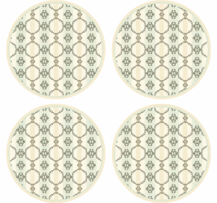 Coasters with elaborate circular designs - TenStickers