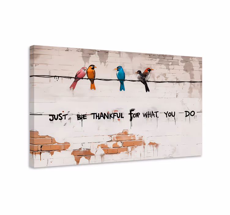 Sitting birds canvas art - TenStickers