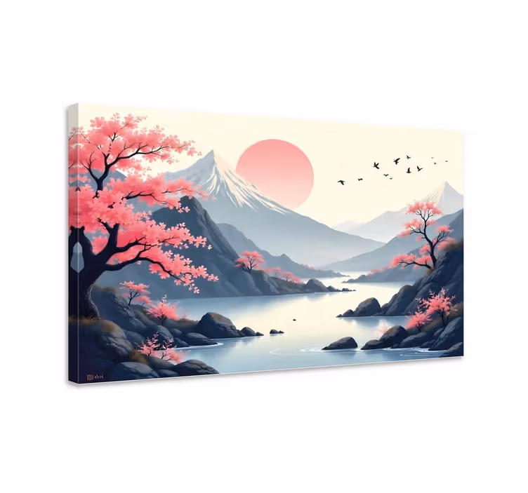 Japanese landscape  landscape canvas - TenStickers