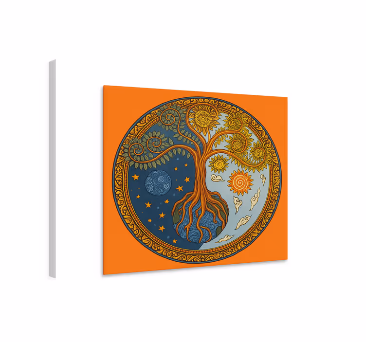 Spiritual tree of life living room canvas print - TenStickers