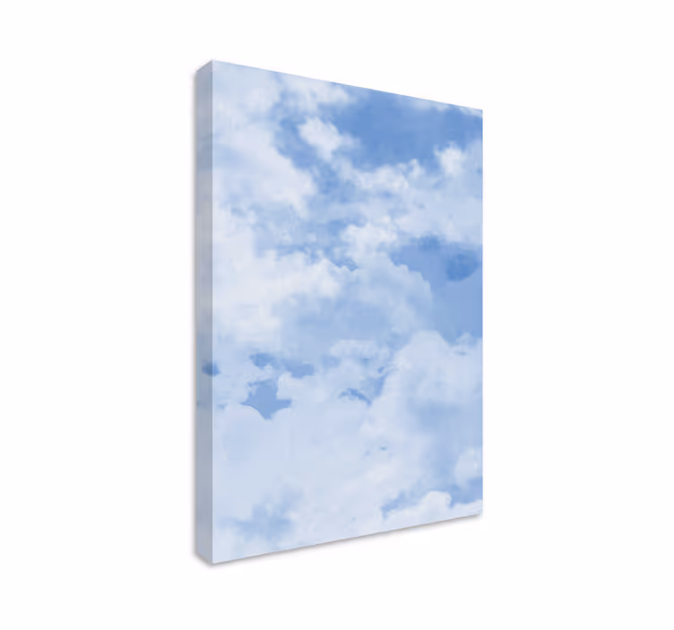 Blue canvas print soft blue sky texture - TenStickers