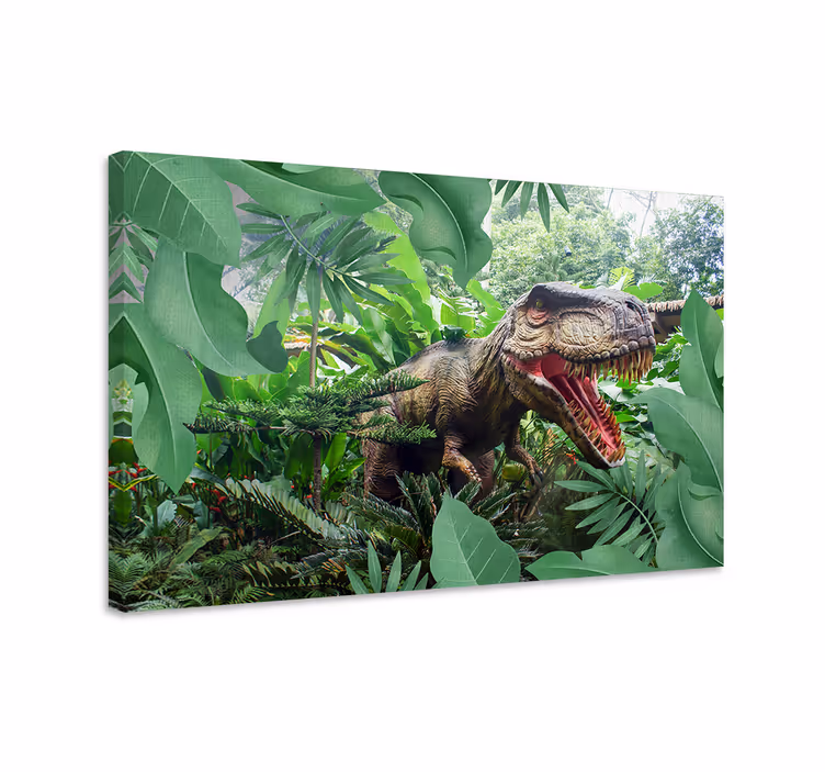 Dinosaur canvas wall art t rex kids mural - TenStickers