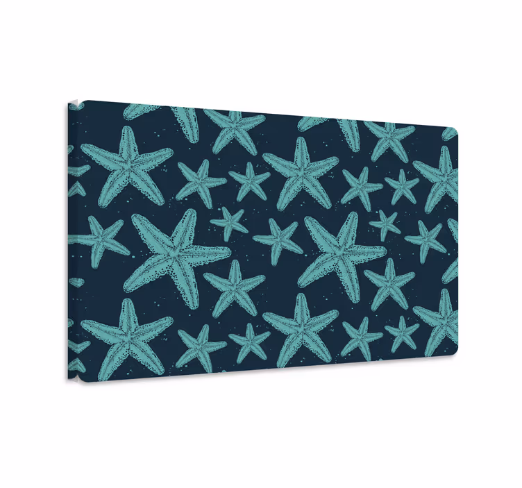 Fish canvas starfish bluetones laptop art - TenStickers