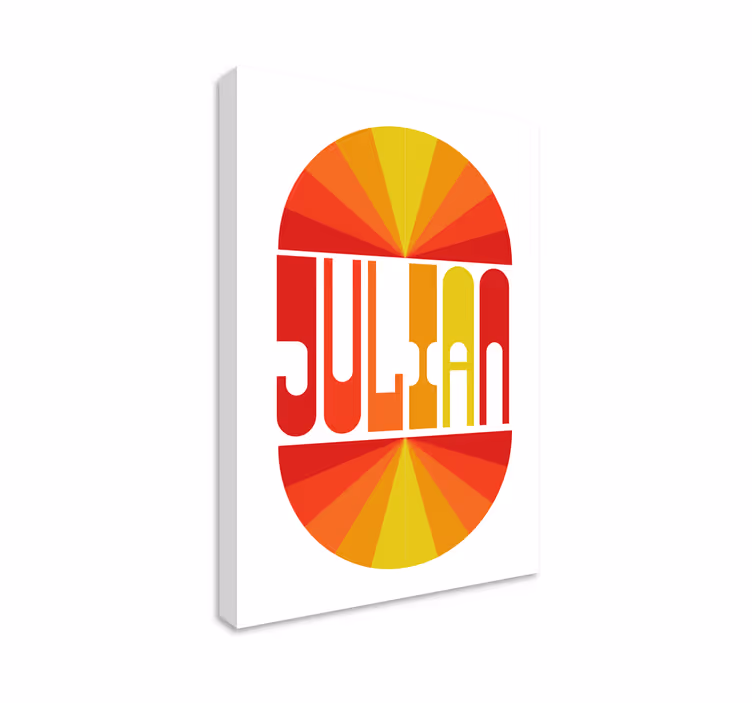Sunrise Custom Name retro canvas - TenStickers