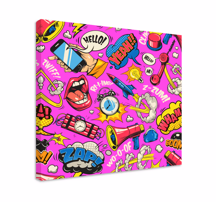 Comic Explosions canvas print - TenStickers