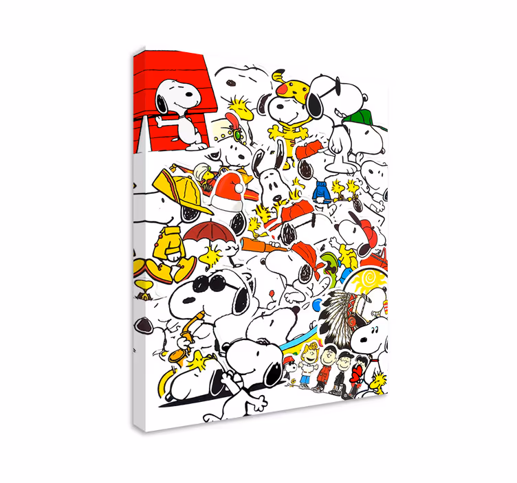 Animated Dog Adventures canvas print - TenStickers