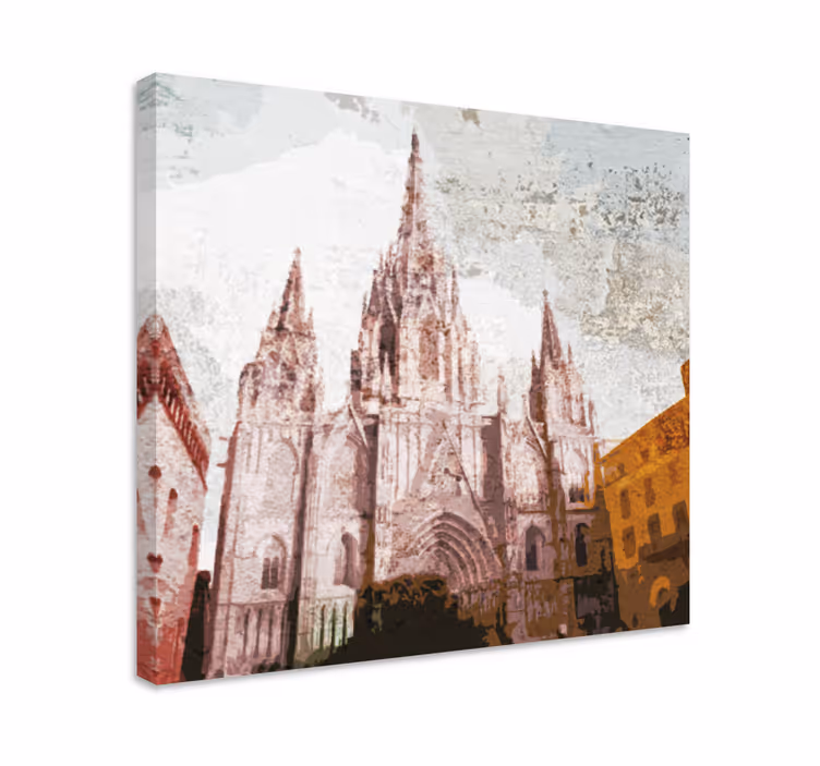 Cityscape wall art stunning cathedral design - TenStickers