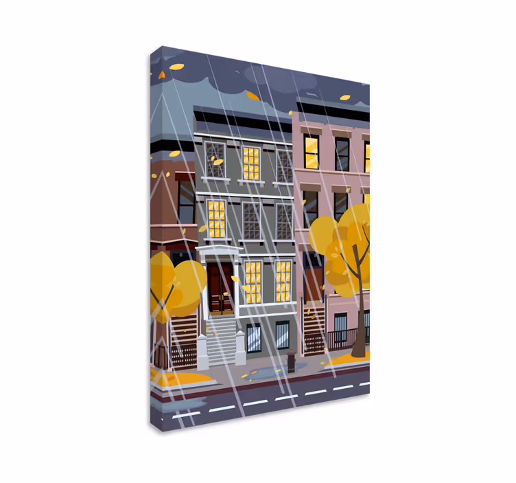 New York Rain canvas art prints - TenStickers