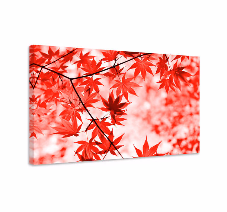 Red Leaf Tree wall art canvas - TenStickers