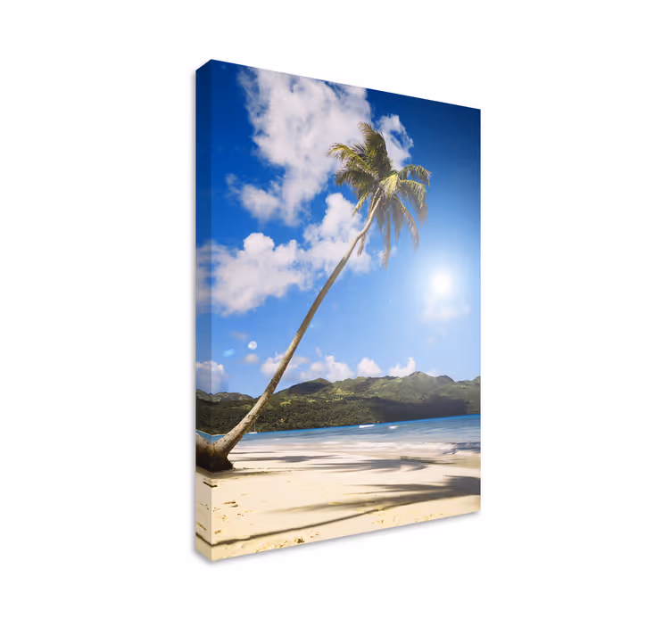 Tropical Beach Oasis landscape canvas - TenStickers