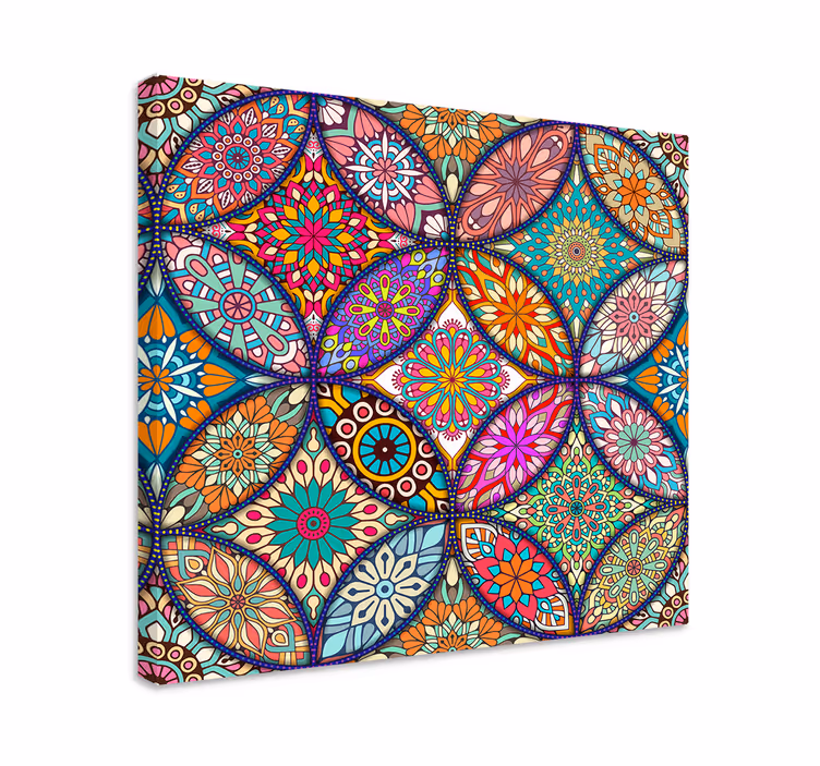 Colorful mandalas canvas wall art - TenStickers