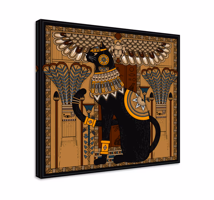 Elephant wallart ancient egyptian cat art print - TenStickers