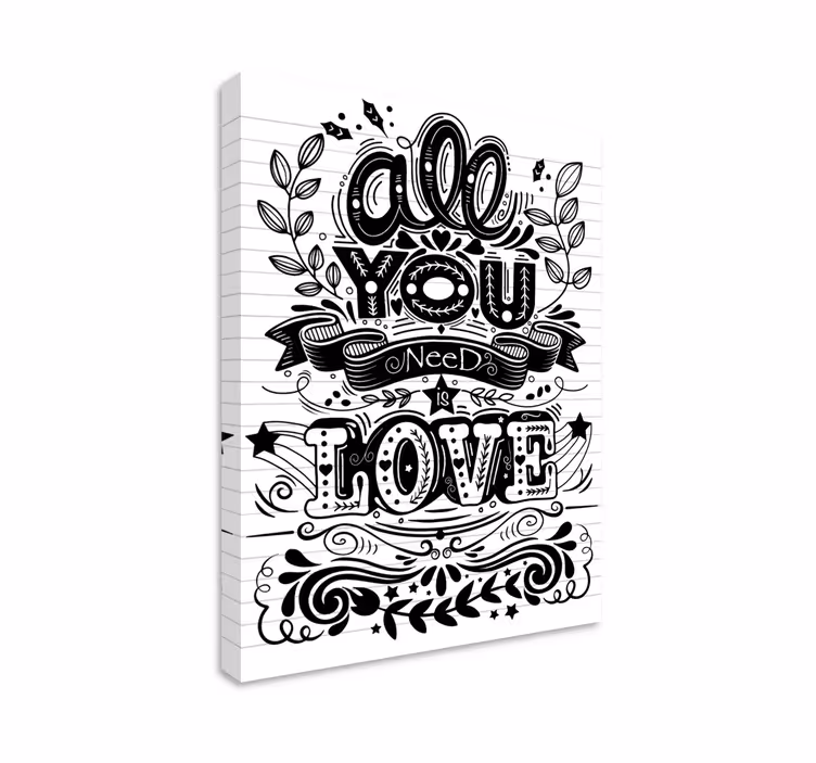 Quote canvas everything you need - TenStickers